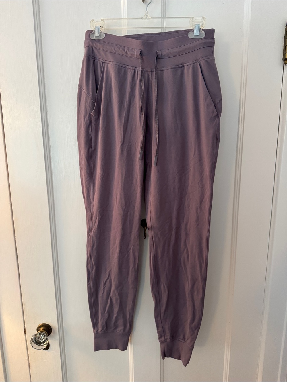 Women’s Lavender Jogger Pants with Drawstring Waist
